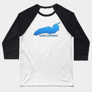 Lake Ontario Great Lakes Outline Baseball T-Shirt